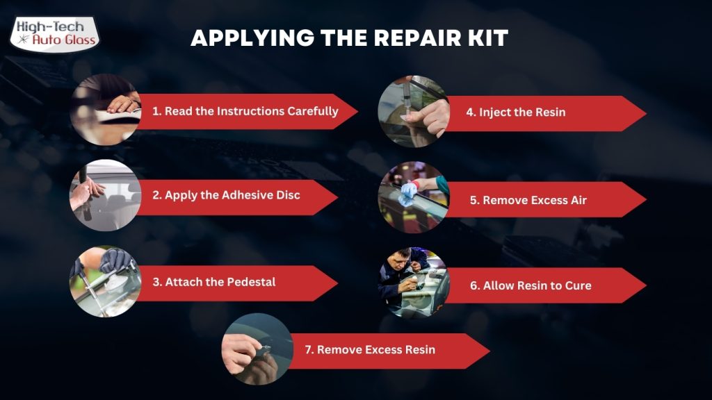 image shwing how to apply the Repair Kit
